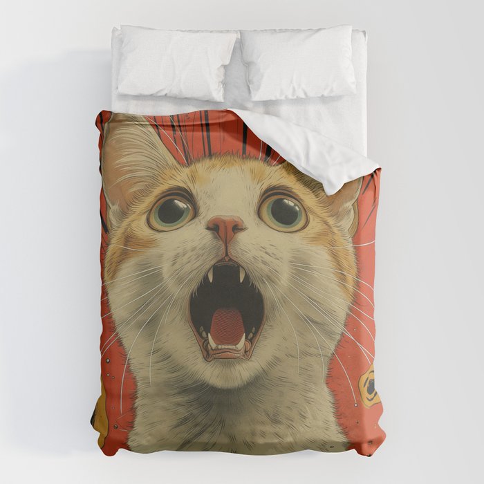 Shocked Cat I Duvet Cover Gallery Image 1