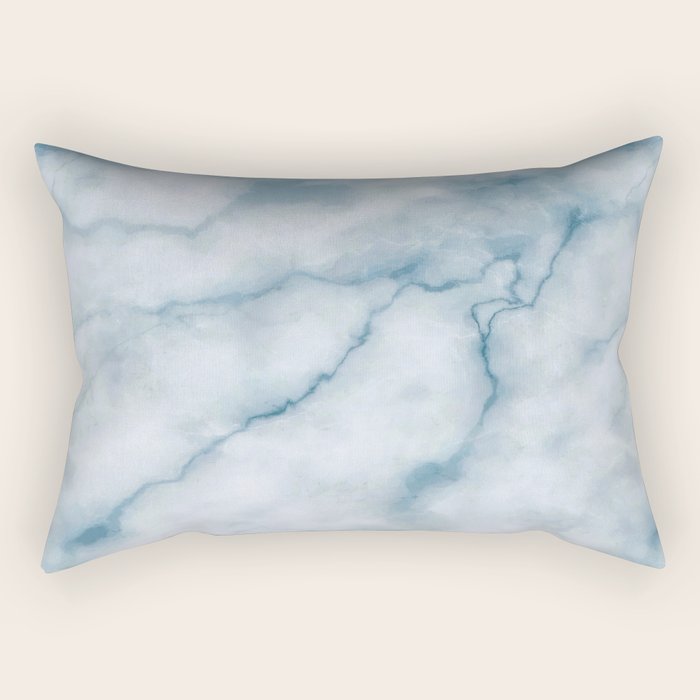 Light blue marble texture Rectangular Pillow Gallery Image 2