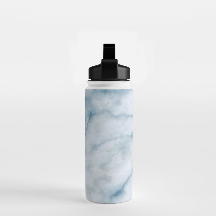 Light blue marble texture Water Bottle Gallery Image 2
