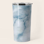 Light blue marble texture Travel Mug Gallery Image 1