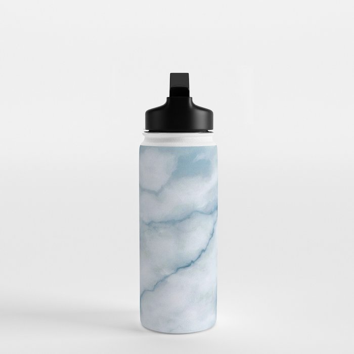 Light blue marble texture Water Bottle Gallery Image 3