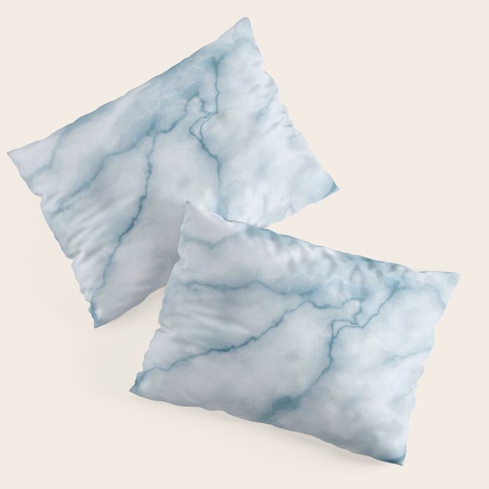 Light blue marble texture Pillow Sham Gallery Image 3