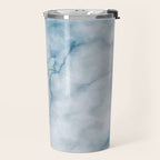 Light blue marble texture Travel Mug Gallery Image 2