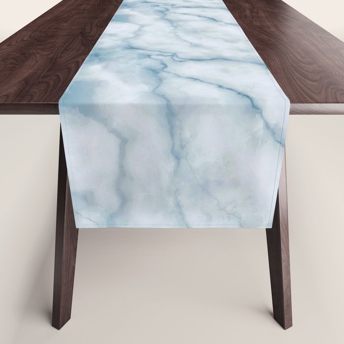 Light blue marble texture Table Runner Gallery Image 1