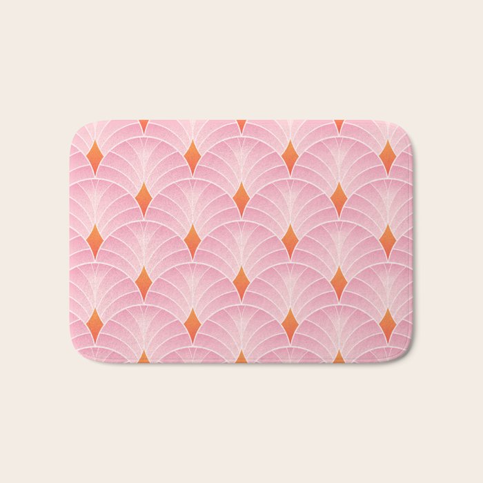 Diamonds & Petals: The Peach Edition Bath Mat Gallery Image 1