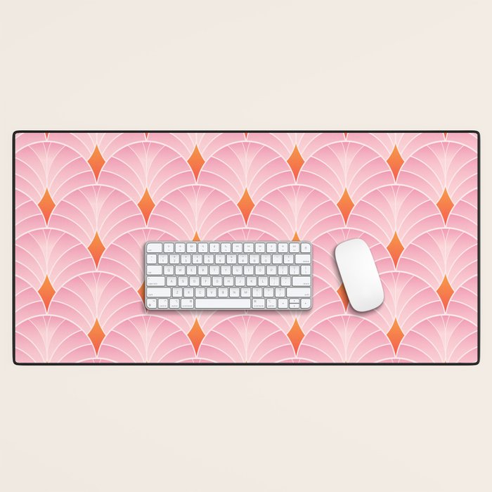 Diamonds & Petals: The Peach Edition Desk Mat Gallery Image 1