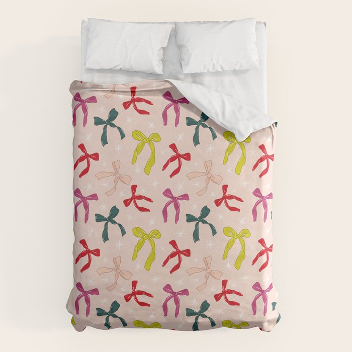 Festive Bows And Ribbons Pattern Duvet Cover Gallery Image 6