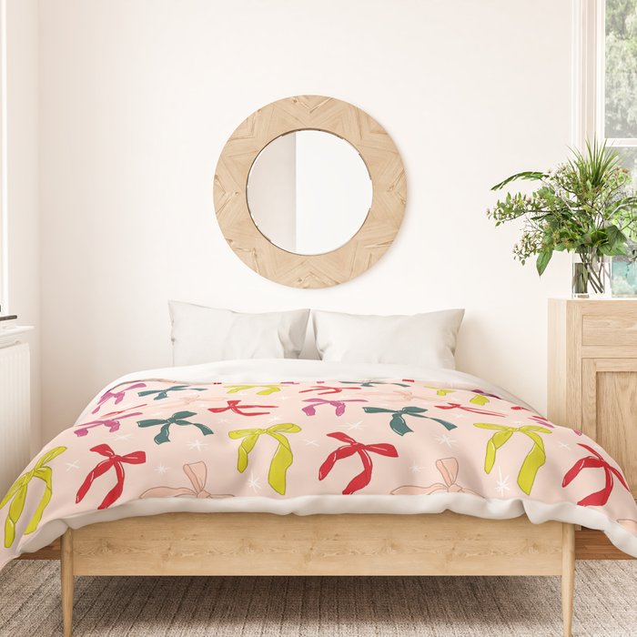 Festive Bows And Ribbons Pattern Duvet Cover Gallery Image 3