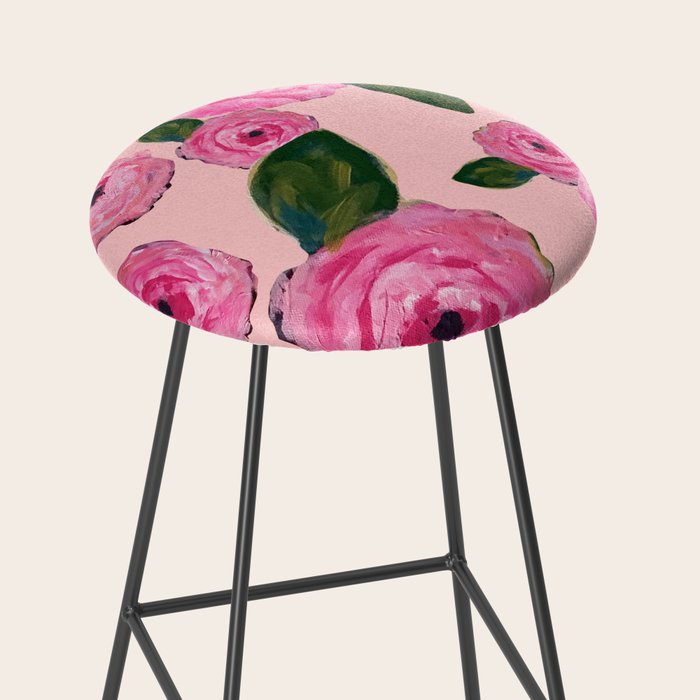 Pink Peonies on Blush Stool Gallery Image 2