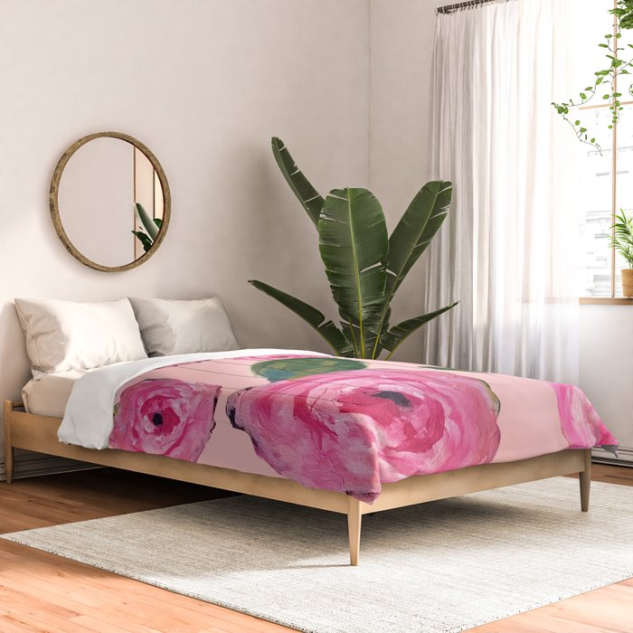 Pink Peonies on Blush Comforter Gallery Image 2