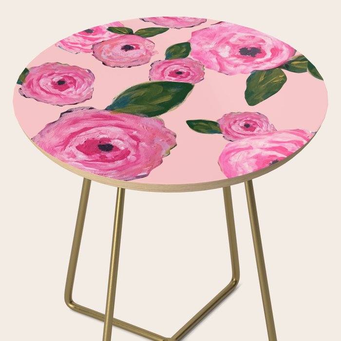 Pink Peonies on Blush Side Table Gallery Image 2
