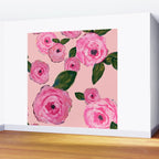 Pink Peonies on Blush Wall Mural Gallery Image 2