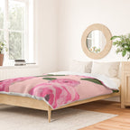 Pink Peonies on Blush Duvet Cover Gallery Image 2