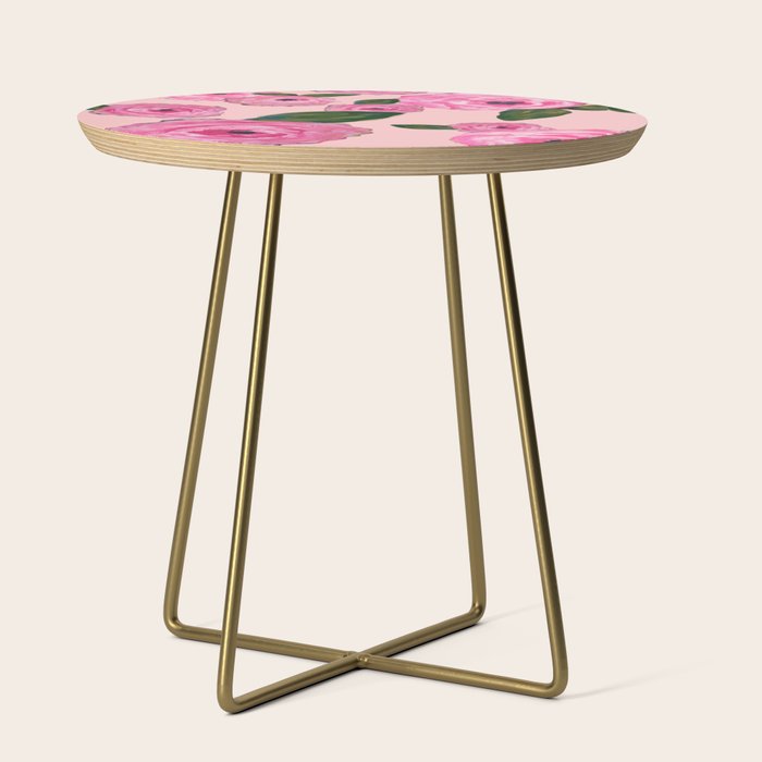 Pink Peonies on Blush Side Table Gallery Image 1