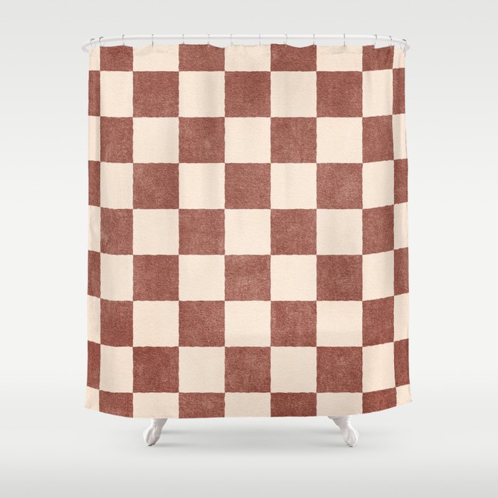 CHECKER - 001 - Clove Shower Curtain Gallery Image 1