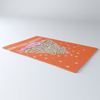Seasons Greetings Snowy Christmas Tree with Presents Rug Gallery Image 3