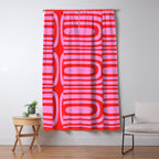 Preppy Pink and Red Abstract Confaab Vertical Pattern Window Curtain Gallery Image 5