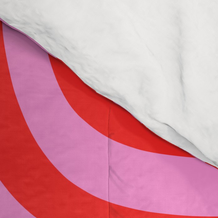Preppy Pink and Red Abstract Confaab Vertical Pattern Comforter Gallery Image 4