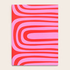 Preppy Pink and Red Abstract Confaab Vertical Pattern Notebook Gallery Image 4