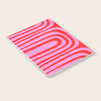 Preppy Pink and Red Abstract Confaab Vertical Pattern Notebook Gallery Image 3