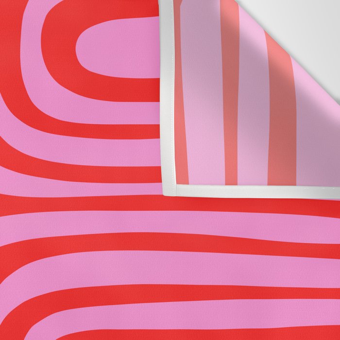 Preppy Pink and Red Abstract Confaab Vertical Pattern Wall Tapestry Gallery Image 3