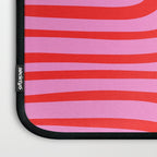 Preppy Pink and Red Abstract Confaab Vertical Pattern Laptop Sleeve Gallery Image 3