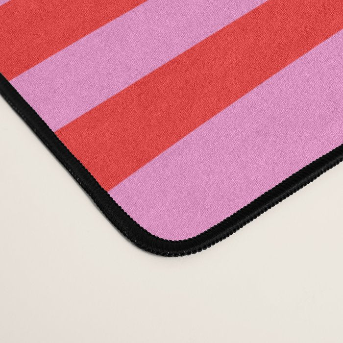 Preppy Pink and Red Abstract Confaab Vertical Pattern Desk Mat Gallery Image 4
