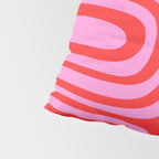 Preppy Pink and Red Abstract Confaab Vertical Pattern Pillow Sham Gallery Image 4