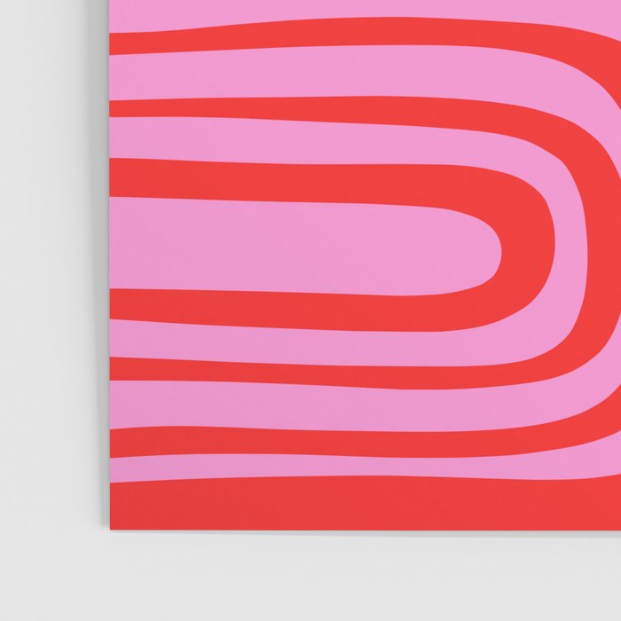 Preppy Pink and Red Abstract Confaab Vertical Pattern Poster Gallery Image 3