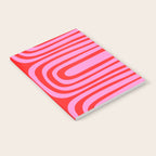 Preppy Pink and Red Abstract Confaab Vertical Pattern Notebook Gallery Image 2