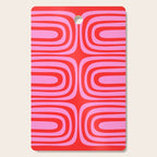 Preppy Pink and Red Abstract Confaab Vertical Pattern Cutting Board Gallery Image 1