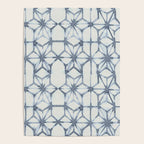 Simply Shibori Stars in Indigo Blue on Lunar Gray Poster Gallery Image 4