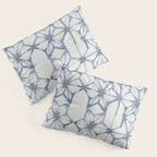 Simply Shibori Stars in Indigo Blue on Lunar Gray Pillow Sham Gallery Image 3