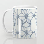 Simply Shibori Stars in Indigo Blue on Lunar Gray Coffee Mug Gallery Image 3