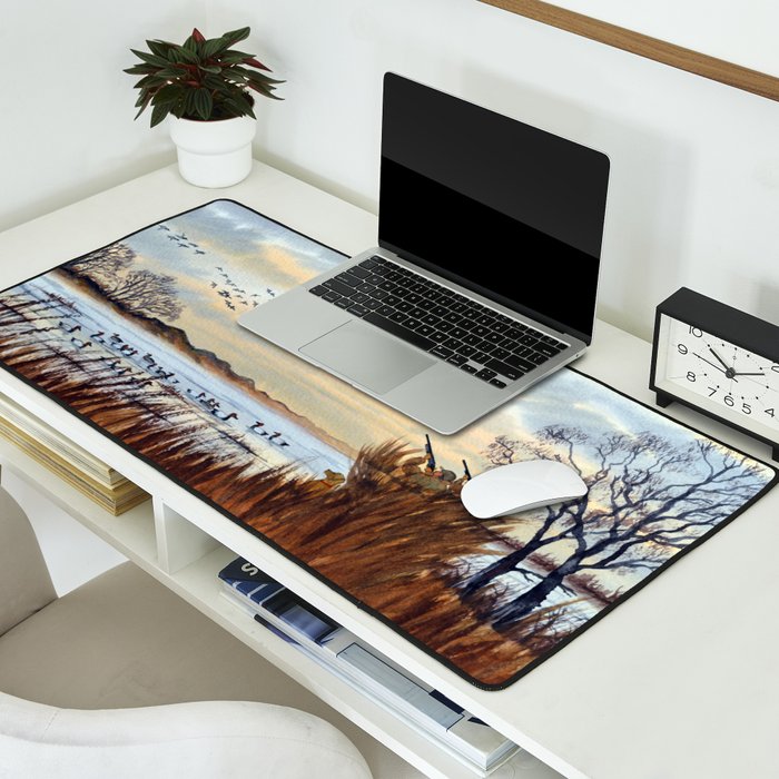Duck Hunting For Canvasbacks Desk Mat Gallery Image 2