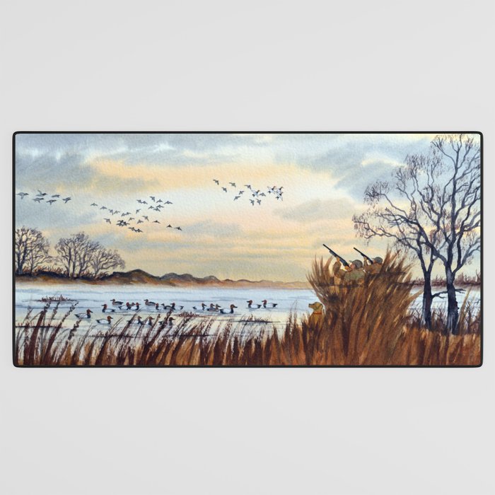 Duck Hunting For Canvasbacks Desk Mat Gallery Image 3