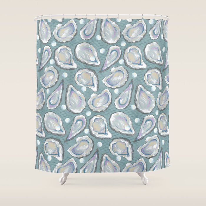 Oysters and Pearls Shower Curtain
