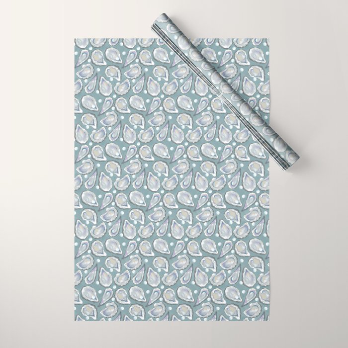 Oysters and Pearls Wrapping Paper Gallery Image 1