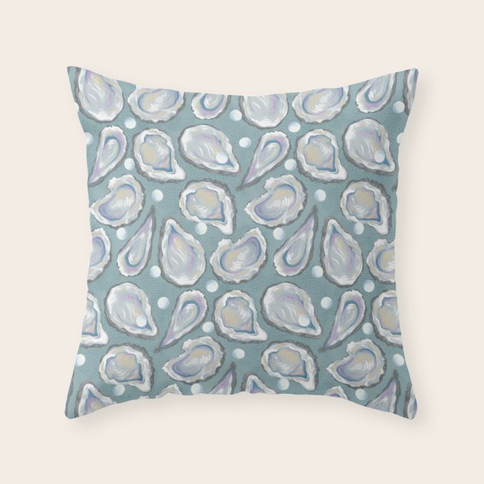 Oysters and Pearls Throw Pillow Gallery Image 1