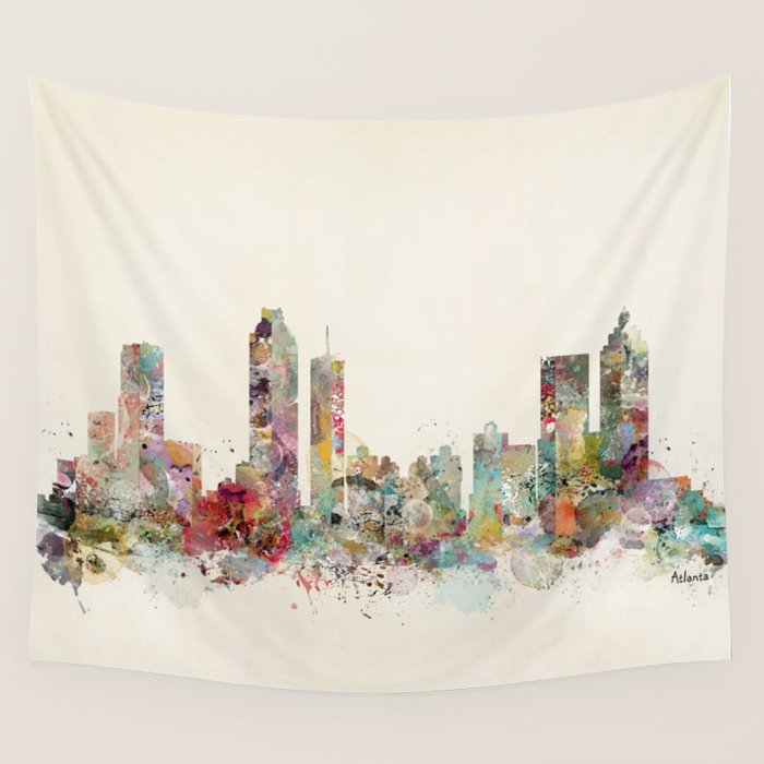 Atlanta georgia skyline Wall Tapestry Gallery Image 4