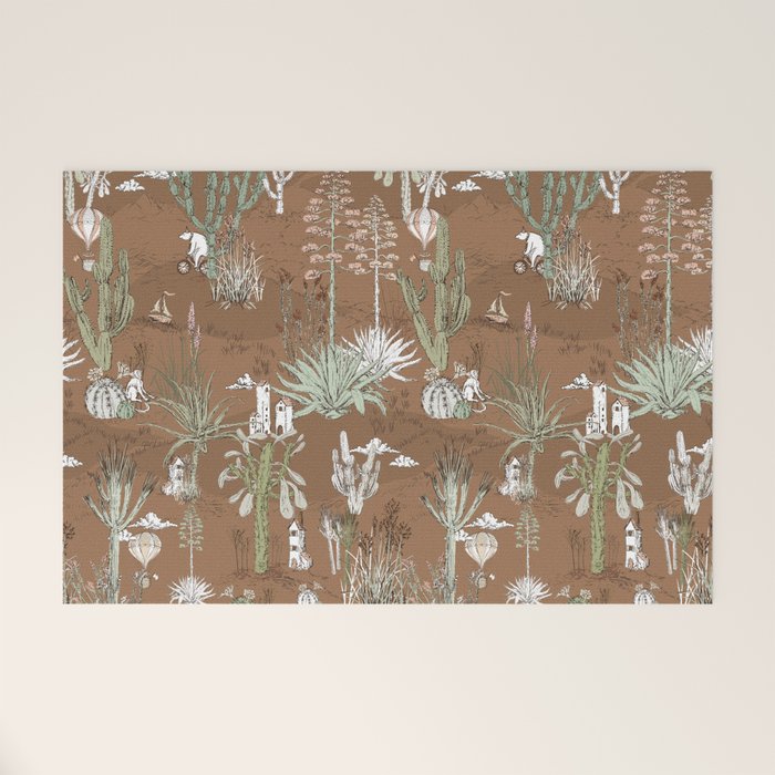 whimsical cactus earthy landscape Welcome Mat Gallery Image 1