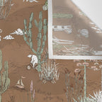whimsical cactus earthy landscape Wall Tapestry Gallery Image 3