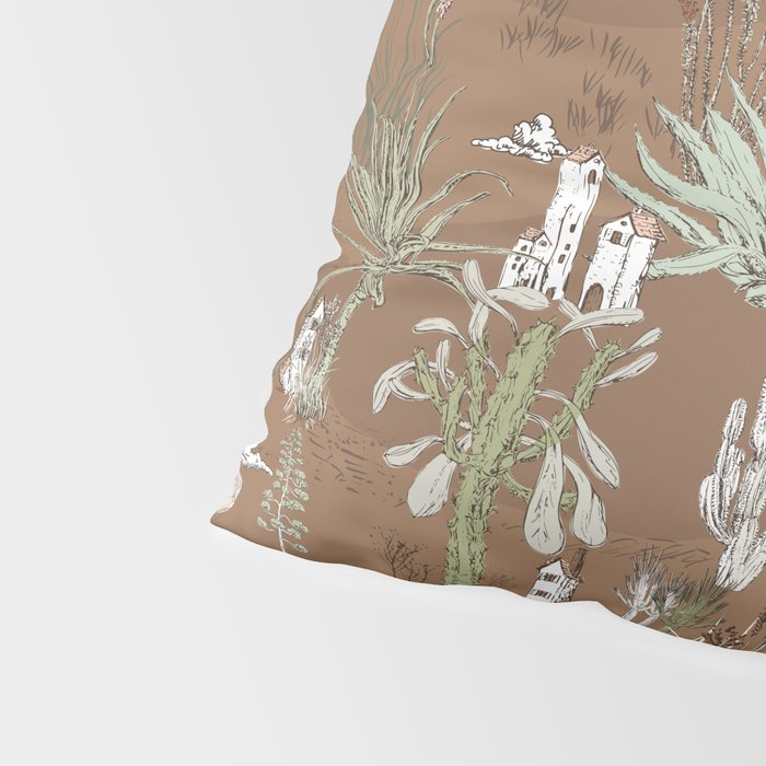 whimsical cactus earthy landscape Pillow Sham Gallery Image 4