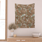 whimsical cactus earthy landscape Wall Tapestry Gallery Image 2