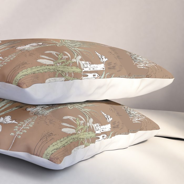 whimsical cactus earthy landscape Pillow Sham Gallery Image 3