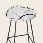 Abstract line art 6 Stool Gallery Image 2