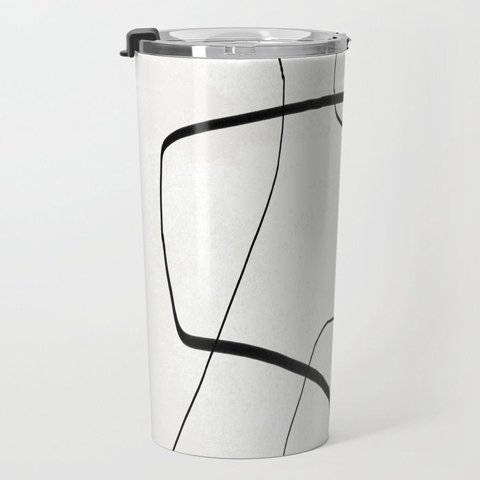 Abstract line art 6 Travel Mug Gallery Image 3