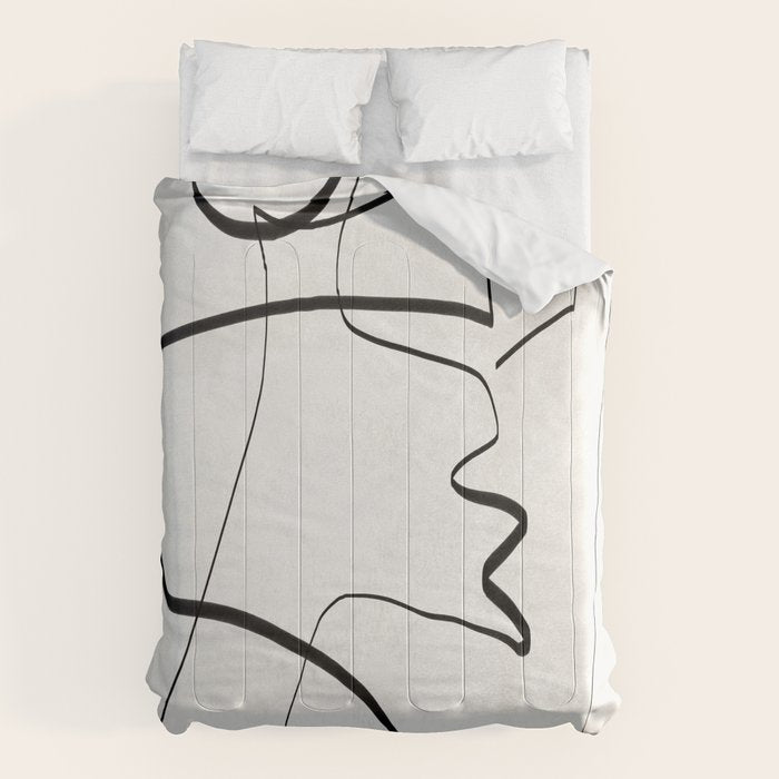 Abstract line art 6 Comforter Gallery Image 1