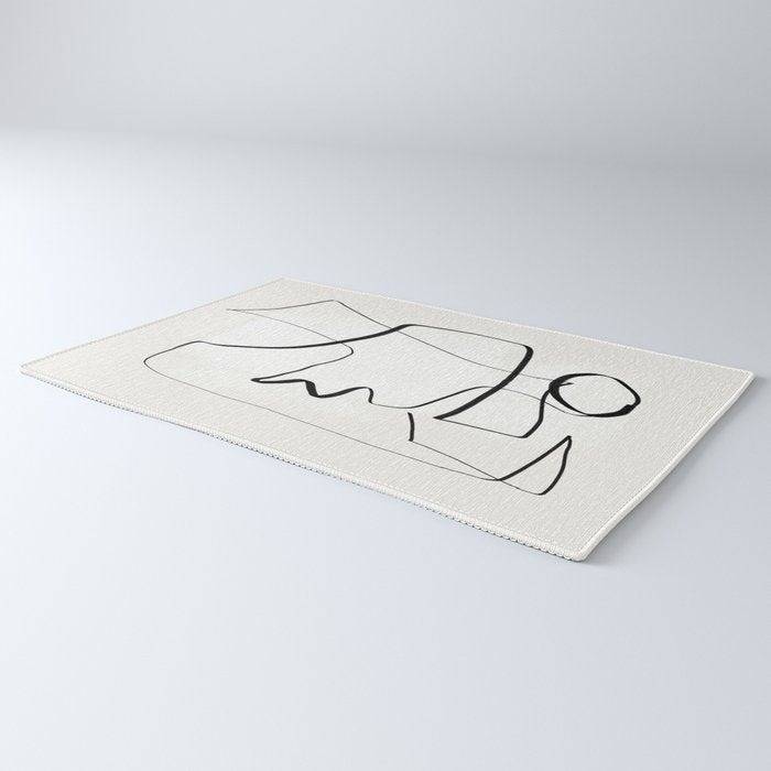 Abstract line art 6 Rug Gallery Image 3
