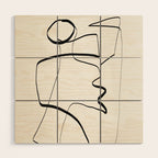 Abstract line art 6 Wood Wall Art Gallery Image 1